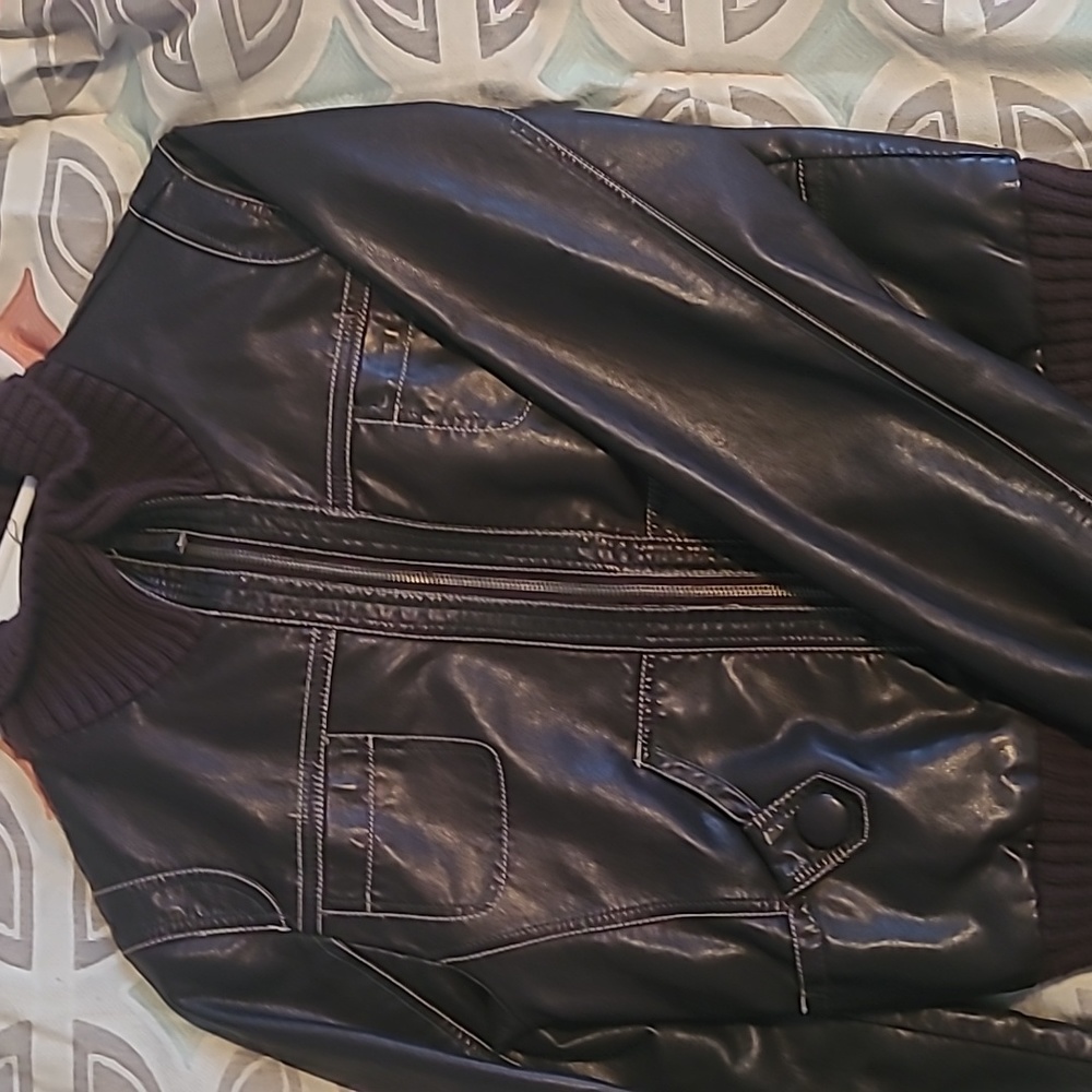 Purple Xhilaration Leather Jacket